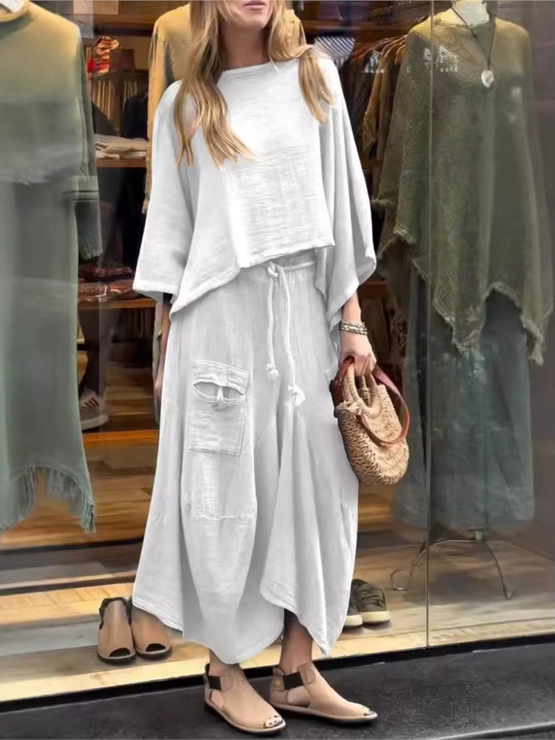 StyleMuse: Autumn Lace-Up Skirt Set for Effortless Elegance